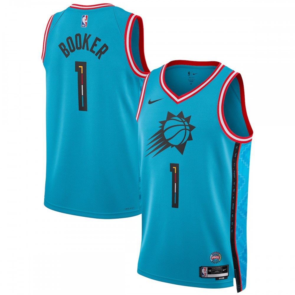 Devin Booker Phoenix Suns Unisex 2022/23 Swingman Jersey - City Edition - Turquoise-Pro Kit Vault | Brand New 26/27 Sports Jerseys